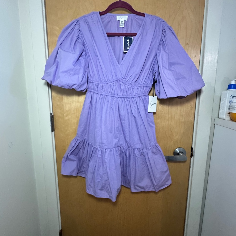 Cynthia Rowley Lavender Puff Sleeve Dress